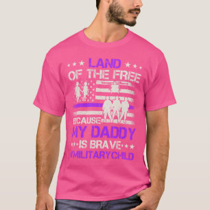 Camiseta Mes De Los Niños Militares Púrpura Tierra Del Día 