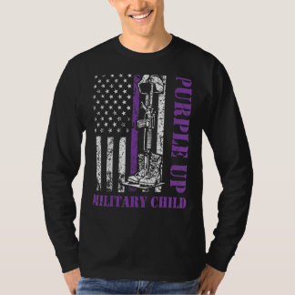 Camiseta Mes De Menores Militares Púrpura De Niños Militare