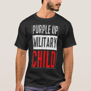 Camiseta Mes de niño militar morado