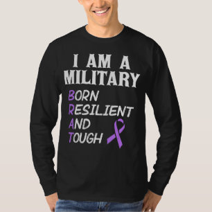 Camiseta Mes De Niño Militar Morado Soy Militar