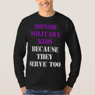 Camiseta Mes de niño militar Púrpura Honor