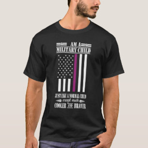Camiseta Mes de niño militar Púrpura Orgulloso Mil Patrióti