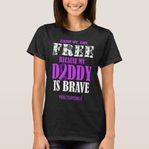 Camiseta Mes de niño militar Tierra Púrpura