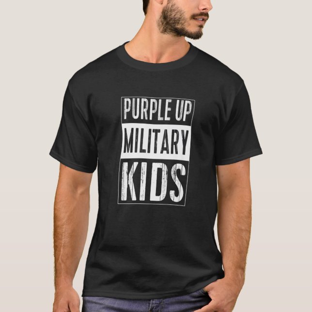 Camiseta Mes de Niños Militares Purple Up Militar C (Anverso)
