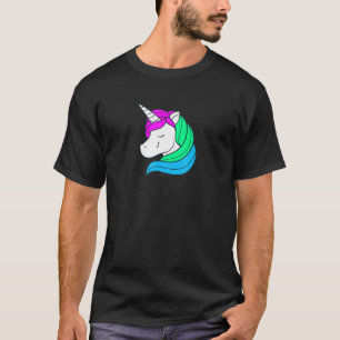 Camiseta Mes De Orgullo De Bandera De Póliza De Unicornio P