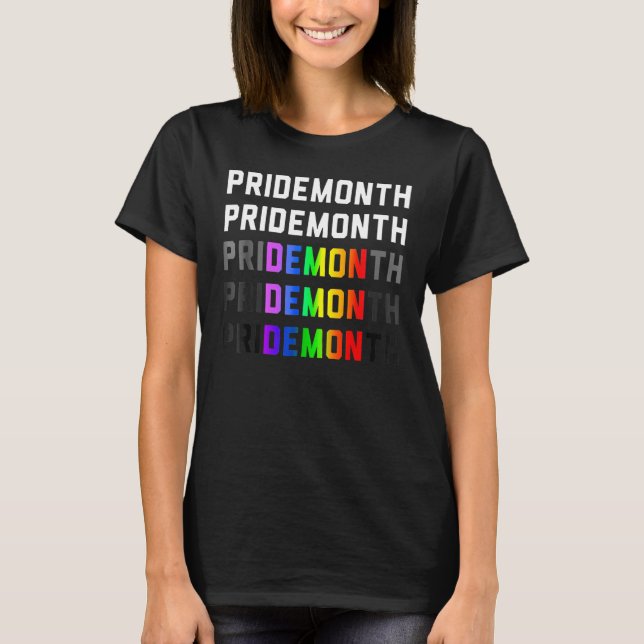 Camiseta Mes de orgullo Demon LGBT Mes de orgullo gay Trans (Anverso)