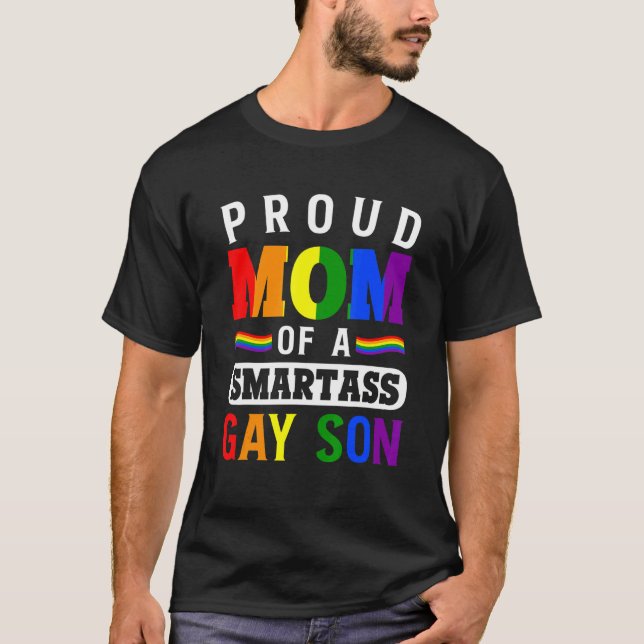 Camiseta Mes De Orgullo Gay Bandera De Lgbt Orgullosa Mamá  (Anverso)