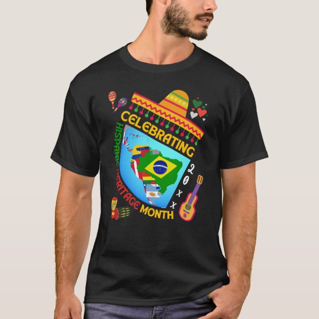 Camiseta MES DE PATRIMONIO HISPANO colorido (Anverso)