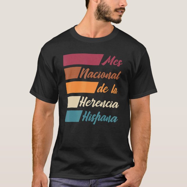 Camiseta Mes de Patrimonio Hispano Mes Nacional De La Heren (Anverso)