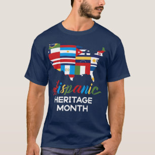Camiseta Mes de Patrimonio Hispano Mujer Caño Latino