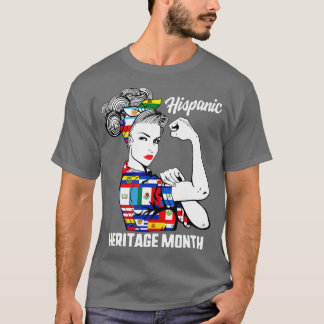 Camiseta Mes de Patrimonio Hispano Mujer Caño Latino
