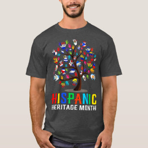 Camiseta Mes de Patrimonio Hispano Nacional Árbol De Bander