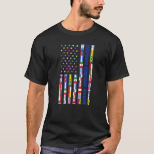 Camiseta Mes de Patrimonio Hispano Nacional Bandera de Esta