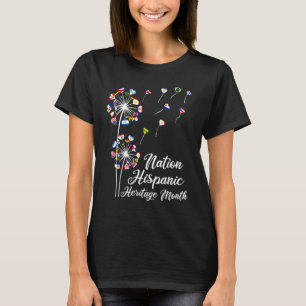 Camiseta Mes de Patrimonio Hispano Nacional Banderas de Dan