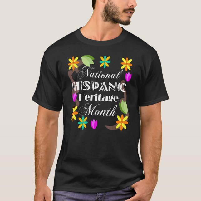 Camiseta Mes de Patrimonio Hispano Nacional Hombres Mujeres (Anverso)