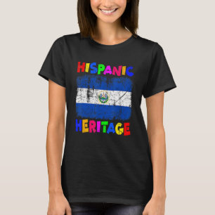 Camiseta Mes de Patrimonio Hispano Nacional Latino El Salva