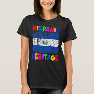 Camiseta Mes de Patrimonio Hispano Nacional Latino El Salva