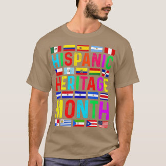 Camiseta Mes de Patrimonio Hispano Nacional Latino Todo El 