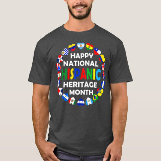 Camiseta Mes de Patrimonio Hispano Nacional Latino Todo El