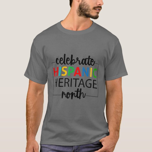Camiseta Mes de Patrimonio Hispano Nacional Latinoamericano (Anverso)