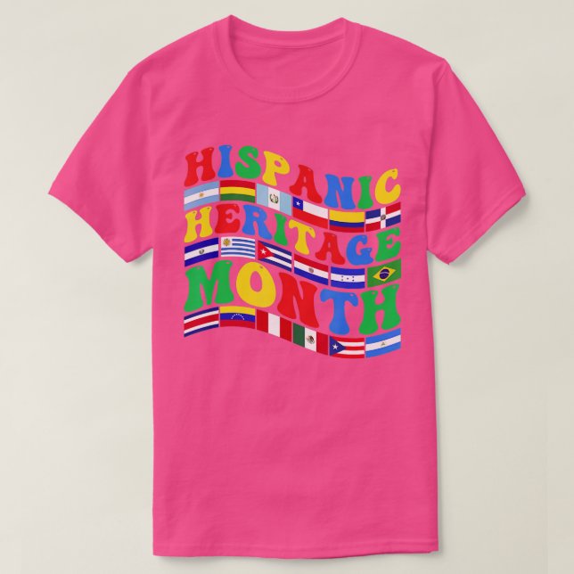 Camiseta Mes de Patrimonio Nacional Hispano Todos los paíse (Diseño del anverso)