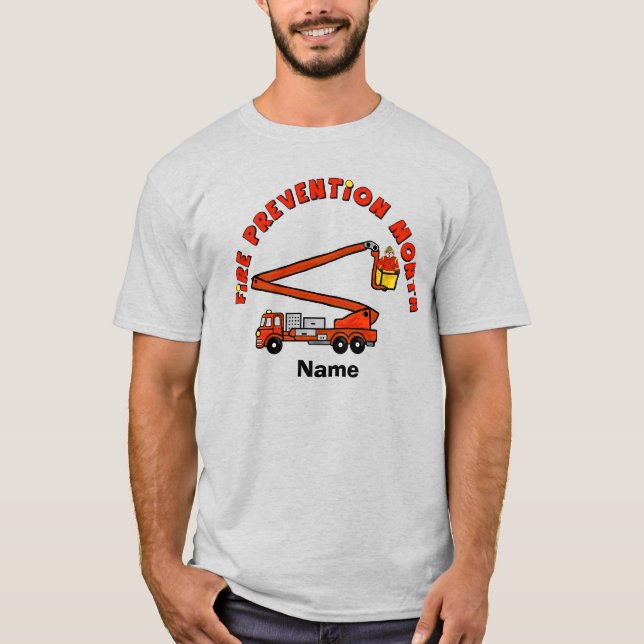 Camiseta Mes de Prevención de Incendios con Camión (Anverso)