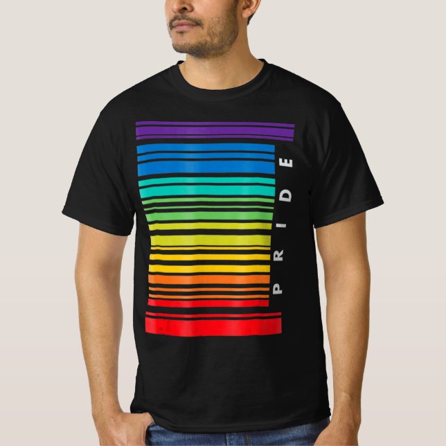 Camiseta Mes de sensibilización LGBT Código de barras Panse (Anverso)