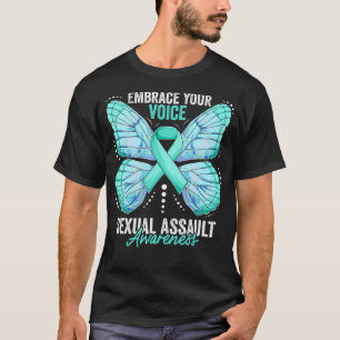 Camiseta Mes de sensibilización sobre asalto sexual maripos