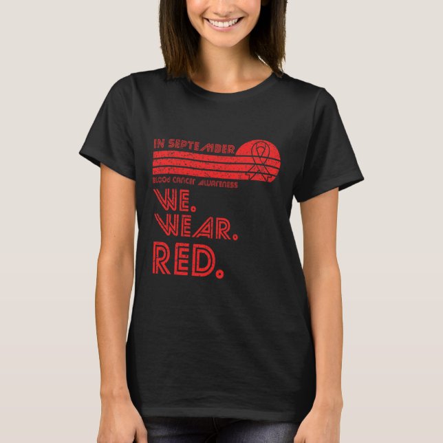 Camiseta Mes de sensibilización sobre el cáncer de sangre e (Anverso)