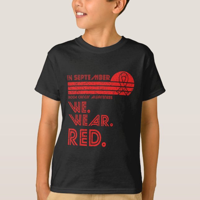 Camiseta Mes de sensibilización sobre el cáncer de sangre e (Anverso)