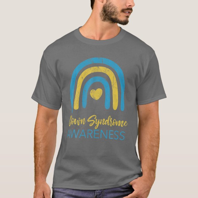 Camiseta Mes de sensibilización sobre el síndrome de Down e (Anverso)