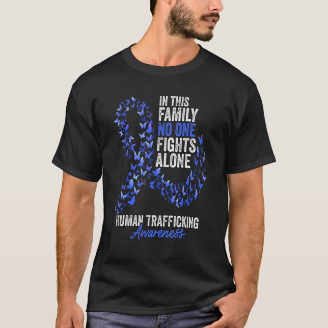 Camiseta Mes de sensibilización sobre el tráfico humano mar (Anverso)