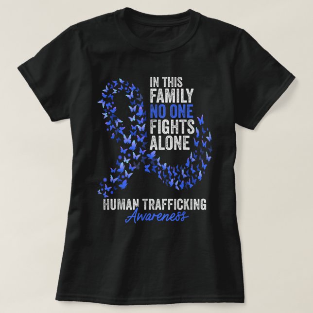 Camiseta Mes de sensibilización sobre el tráfico humano mar (Diseño del anverso)