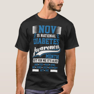 Camiseta Mes de sensibilización sobre la diabetes T1 T2