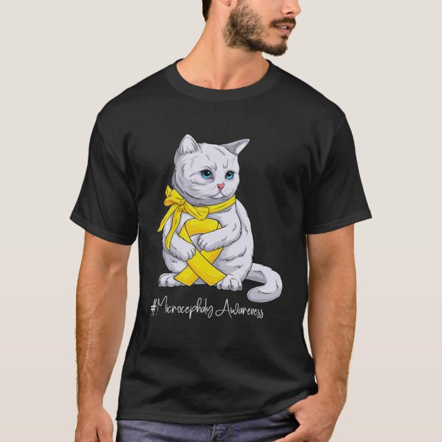 Camiseta Mes de toma de conciencia de la microcefalia Gato  (Anverso)