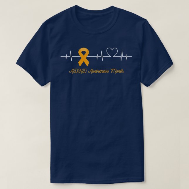 Camiseta Mes de toma de conciencia sobre el TDAH Naranja Ri (Diseño del anverso)