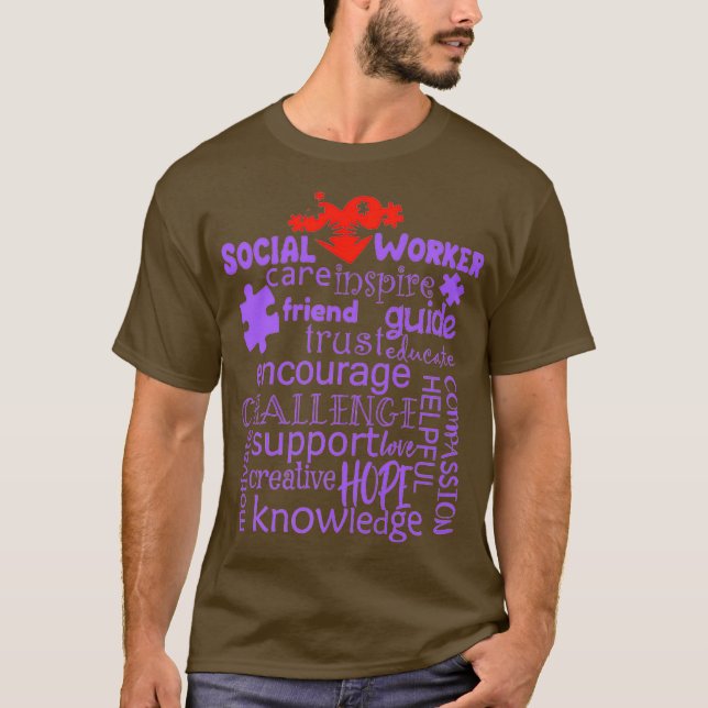 Camiseta Mes de trabajo social de graduación de regalo de t (Anverso)