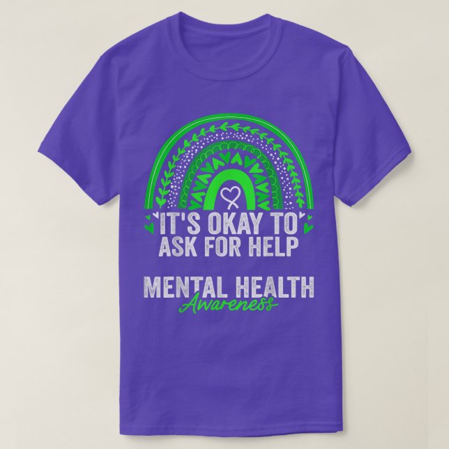 Camiseta Mes del Conocimiento de la Salud Mental Arcoíris C (Diseño del anverso)
