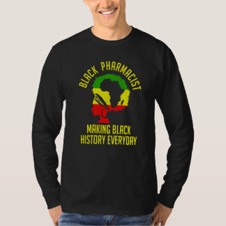 Camiseta Mes del Historiador Farmacéutico Bandera Afroameri