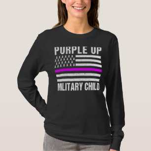 Camiseta Mes Del Niño Militar 2022 Púrpura Por Mil
