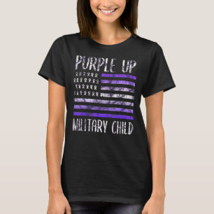 Camiseta Mes Del Niño Militar 2022 Púrpura Por Mil