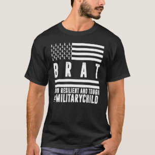 Camiseta Mes Del Niño Militar Brat Nació Resiliente Y