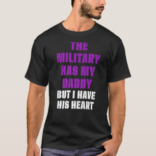 Camiseta Mes del niño militar Corazón morado arriba