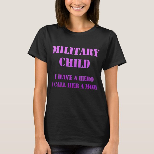 Camiseta Mes del niño militar Héroe morado (Anverso)