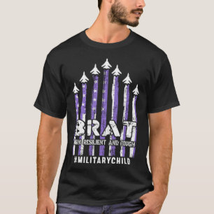 Camiseta Mes Del Niño Militar Nacido Resiliente Y Tou