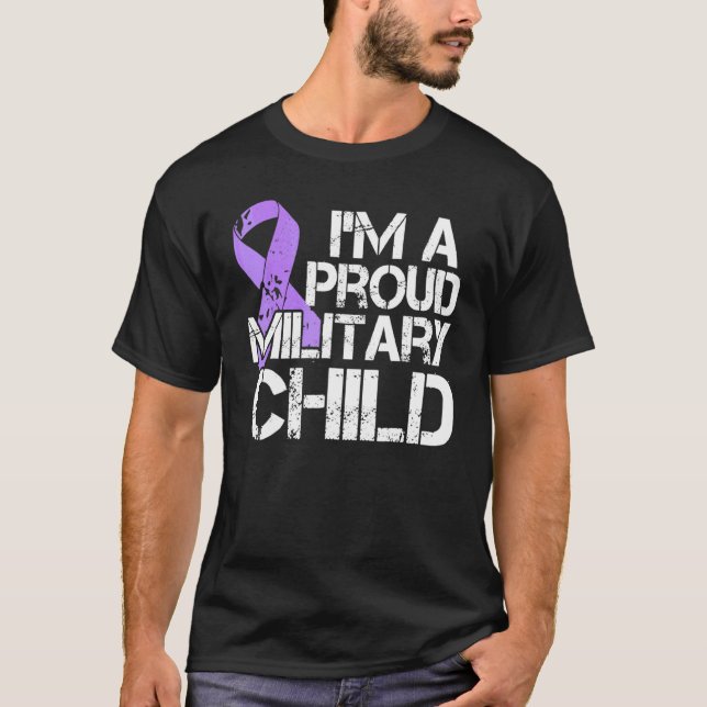 Camiseta Mes del niño militar Púrpura Brat Kids (Anverso)