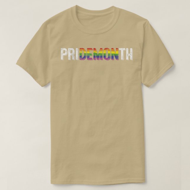 Camiseta Mes del Orgullo: Bandera LGBT gay demon 2022  (Diseño del anverso)