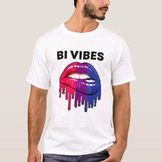 Camiseta Mes del orgullo bisexual LGBT Bi Vibes goteo