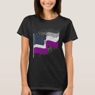 Camiseta Mes Del Orgullo De Ace Bandera Asexual Estadounide