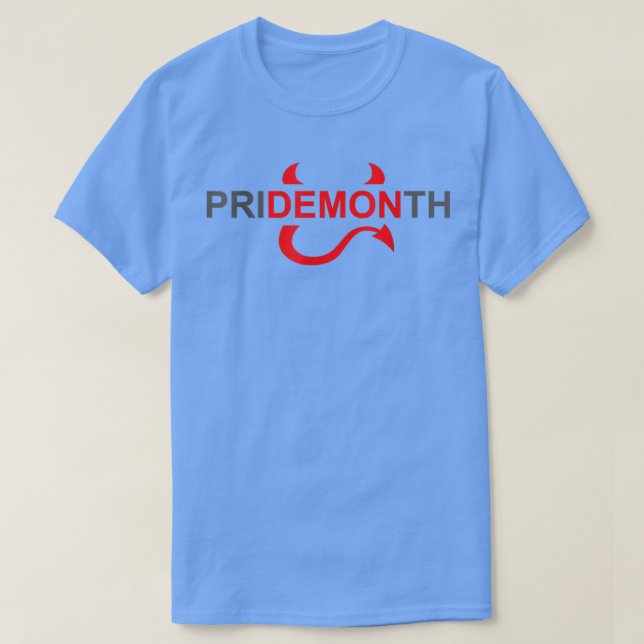 Camiseta Mes del Orgullo: Demonio, Día del Orgullo Gay Mes  (Diseño del anverso)
